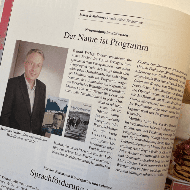 Der Name ist Programm - 8 grad verlag